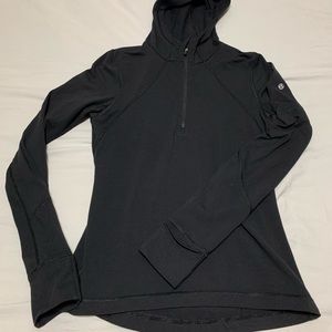 Lululemon Black Hooded 1/4 Zip 🍋 Size 6